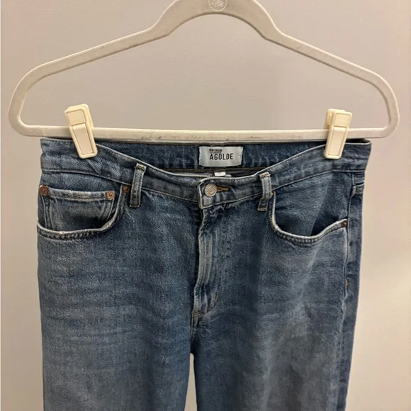 Agolde Wide Leg Harper High Rise Blue Jeans | Size 27 - Picture 1 of 8